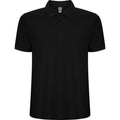 Solid Black - Front - Roly Mens Pegaso Premium Short-Sleeved Polo Shirt