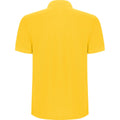 Yellow - Back - Roly Mens Pegaso Premium Short-Sleeved Polo Shirt