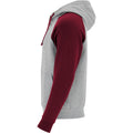 Heather Grey-Garnet - Lifestyle - Roly Childrens-Kids Badet Two Tone Hoodie