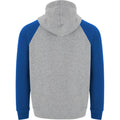 Heather Grey-Royal Blue - Back - Roly Childrens-Kids Badet Two Tone Hoodie