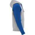 Heather Grey-Royal Blue - Side - Roly Childrens-Kids Badet Two Tone Hoodie