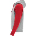 Heather Grey-Red - Lifestyle - Roly Childrens-Kids Badet Two Tone Hoodie