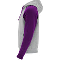 Heather Grey-Purple - Lifestyle - Roly Unisex Adult Badet Two Tone Hoodie