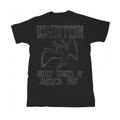 Black - Front - Led Zeppelin Unisex Adult USA 1977 T-Shirt