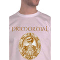White - Lifestyle - Primordial Unisex Adult Redemption At The Puritans Hand Back Print T-Shirt