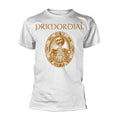 White - Front - Primordial Unisex Adult Redemption At The Puritans Hand Back Print T-Shirt