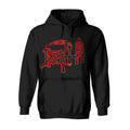 Black - Front - Death Unisex Adult Scream Bloody Gore Hoodie