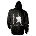 Black - Back - Discharge Unisex Adult Never Again Hoodie