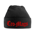 Black-Red - Front - Cro-Mags Unisex Adult Logo Beanie