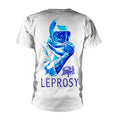 White - Back - Death Unisex Adult Leprosy Poster T-Shirt