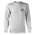 White - Front - Korn Unisex Adult Requiem Logo Long-Sleeved T-Shirt