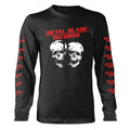 Black - Front - Metal Blade Records Unisex Adult Crushed Skulls Long-Sleeved T-Shirt