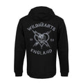 Black - Back - The Wildhearts Unisex Adult England 1989 Full Zip Hoodie