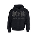 Black - Front - AC-DC Unisex Adult Back In Black Hoodie