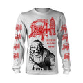 White - Front - Death Unisex Adult Scream Bloody Gore Long-Sleeved T-Shirt