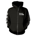 Black - Front - Black Flag Unisex Adult Logo Full Zip Hoodie