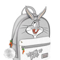 Grey-White - Back - Looney Tunes Whats Up Doc Bugs Bunny Backpack