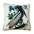 White-Green-Grey - Front - John James Audubon Brown Pelican Filled Cushion