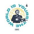 White - Back - Scarface Unisex Adult The World Is Yours T-Shirt