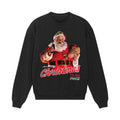 Black - Front - Coca-Cola Unisex Adult Santa Claus Sweatshirt