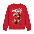 Red - Front - Coca-Cola Unisex Adult Quiet Santa Claus Sweatshirt