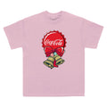 Light Pink - Front - Coca-Cola Unisex Adult Bow Bells T-Shirt