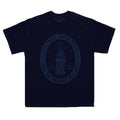 Navy - Front - Coca-Cola Unisex Adult Oval T-Shirt