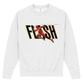 White - Front - The Flash Unisex Adult Action Pose Sweatshirt