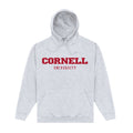 Heather Grey - Front - Cornell University Unisex Adult Script Hoodie