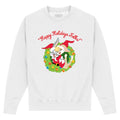 White - Front - Looney Tunes Unisex Adult Happy Holidays Folks Lola & Bugs Sweatshirt