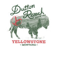 White - Side - Yellowstone Unisex Adult Dutton Ranch Buffalo T-Shirt