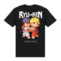 Black - Back - Street Fighter Unisex Adult Ryu Vs Ken T-Shirt
