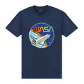 Navy Blue - Front - NASA Unisex Adult Rainbow T-Shirt