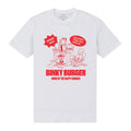 White - Front - Garfield Unisex Adult 45 Binky Burger T-Shirt