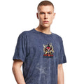 Navy - Side - Black Adam Unisex Adult Atom Smasher Acid Wash T-Shirt