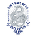 Black - Side - Yellowstone Unisex Adult Beth Dutton Snake Sweatshirt