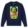 Navy - Front - Elf Unisex Adult I Love To Smile Sweatshirt