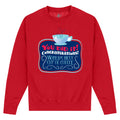 Red - Front - Elf Unisex Adult Best Coffee Sweatshirt