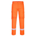 Orange - Front - Portwest Mens Bizflame Plus Panelled Work Trousers
