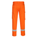 Orange - Back - Portwest Mens Bizflame Plus Panelled Work Trousers