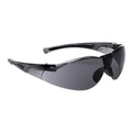 Smoke - Front - Portwest Unisex Adult Wrap Around Safety Glasses