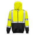 Yellow-Black - Front - Portwest Mens Contrast Hi-Vis Full Zip Hoodie