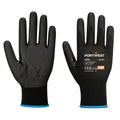 Black - Back - Portwest A355 - NPR15 Touch Screen Nitrile Foam Safety Gloves (Pack of 12)