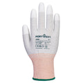 Grey-White-Red - Front - Portwest Unisex Adult A696 - LR13 ESD Safety Gloves (Pack of 12)