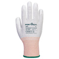 Grey-White-Red - Front - Portwest Unisex Adult A697 - LR13 PU Palm ESD Safety Gloves (Pack of 12)