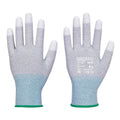 Grey-White-Blue - Back - Portwest Unisex Adult A698 - MR13 ESD Safety Gloves (Pack of 12)