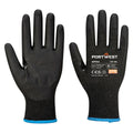 Black - Back - Portwest Unisex Adult AP34 - LR15 Touch Screen Nitrile Foam Safety Gloves (Pack of 12)