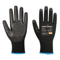 Black - Back - Portwest Unisex Adult AP33 - LR15 Touch Screen PU Safety Gloves (Pack of 12)