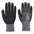 Grey-Black - Back - Portwest Unisex Adult AP12 - SG Grip15 Safety Gloves (Pack of 12)