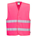 Pink - Front - Portwest Unisex Adult Iona Hi-Vis Vest